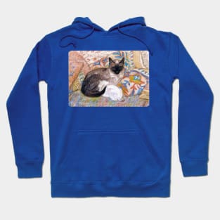 Siamese cat with kitten Hoodie